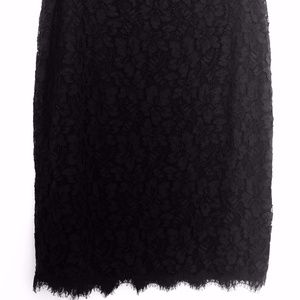 Diane Von Furstenberg Black Scotia Lace Skirt